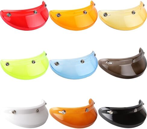 3-Snap Shorty Visor Peak for Motorcycle Helmets (Black) in Kuwait