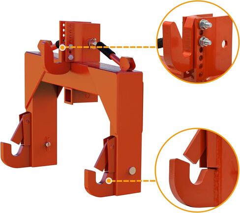 YINTATECH 3 Point Quick Hitch fits Cat 1 with 2" Receiver, 3000lbs, Orange in Saudi Arabia