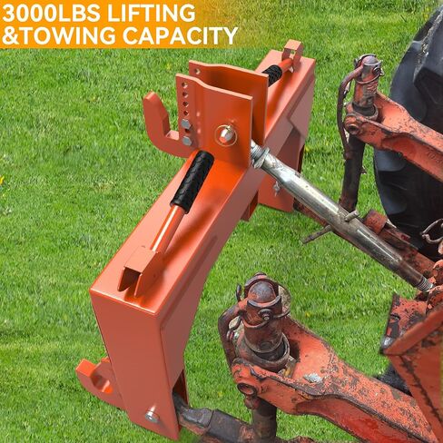 YINTATECH 3 Point Quick Hitch fits Cat 1 with 2" Receiver, 3000lbs, Orange in Saudi Arabia