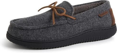 Dearfoams mens Woodstock Energy Return Comfort Indoor/Outdoor Memory Foam Moccasin With Tie in Saudi Arabia