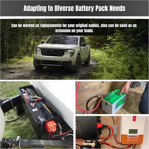 4 AWG Battery Cable 4 Gauge Battery Cables 4AWG Battery Power Inverter Wires Cables with 3/8 inch Lugs for Solar Systems, RVs, Campers, Travel Trailers, Cars (1FT + 2FT) in Saudi Arabia