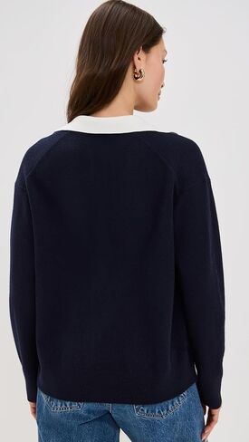 Vince Women's Contrast Collar Polo in Saudi Arabia