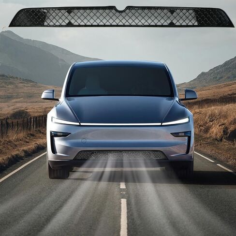 Fit 2025 New Model Y Juniper Accessories Front Grill Mesh Grille Grid Inserts Air Inlet Vent Grille Cover Replacement with Removable Mesh (ABS Bright Black, Upgrade Detachable Version) in Kuwait