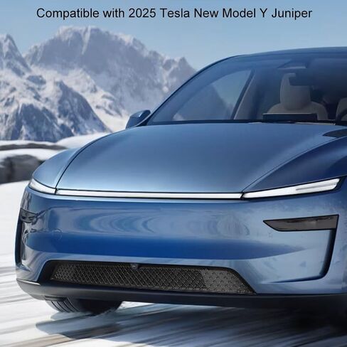 Fit 2025 New Model Y Juniper Accessories Front Grill Mesh Grille Grid Inserts Air Inlet Vent Grille Cover Replacement with Removable Mesh (ABS Bright Black, Upgrade Detachable Version) in Kuwait