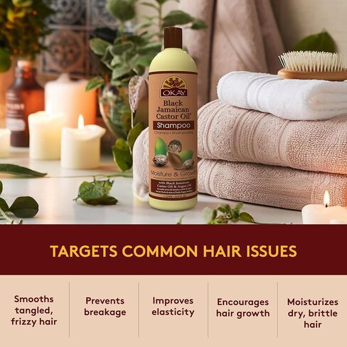 OKAY for Men | Shampoo Beard, Hair, Mustache Cleaner Wash with Castor Oil | Strengthen, Cleanse, Soften, Condition | For All Types and Textures | Free of Parabens, Silicones, Sulfates | 16 oz in Saudi Arabia