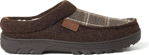 Dearfoams Men's Wyatt Woven Plaid and Microwool Clog Slipper in Saudi Arabia