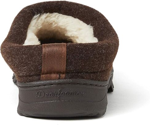Dearfoams Men's Wyatt Woven Plaid and Microwool Clog Slipper in Saudi Arabia