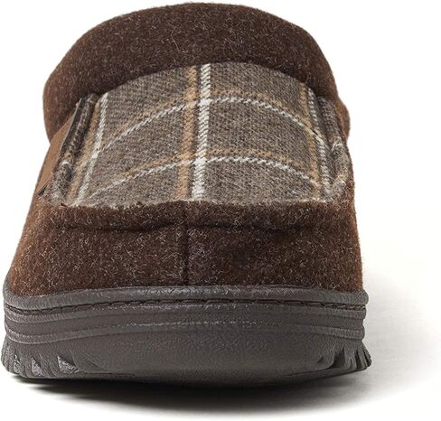 Dearfoams Men's Wyatt Woven Plaid and Microwool Clog Slipper in Saudi Arabia
