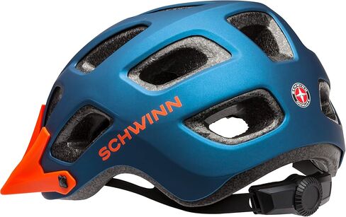 Schwinn Excursion Adult Bike Helmet, Mountain Style Hard Shell, 17 Vents, Removable Weather Visor, Adjustable Dial-Fit in Saudi Arabia