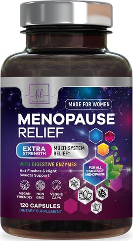 Menopause Supplements for Women - 8 Billion CFU Probiotics, Hot Flash, Night Sweats & Menopause Relief Probiotic for Vaginal, Digestive Health & Immune Support with Black Cohosh - 120 Capsules in Saudi Arabia