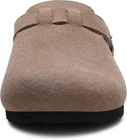 HOMETRUE Mens Suede Clogs Slippers Sandals with Cushioned Cork-Footbed in Saudi Arabia