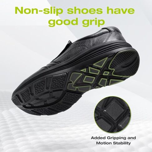 Men's Orthopedic Leather Dress Walking Shoes: Comfortable Orthotic Plantar Fasciitis Oxford Shoes with Arch Support, Flat Feet Casual Business Slip-On Loafers for Foot and Heel Pain Relief in Saudi Arabia