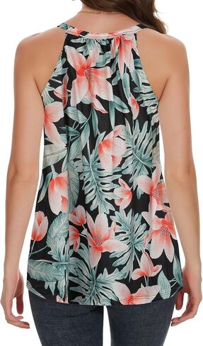 JOYSHAPER Women's Built in Bra Flowy Loose Fit Casual Halter Cami Tank Top in Saudi Arabia