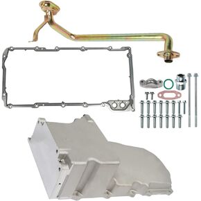 Aluminum Oil Pan Kit 302-1 Replacement for 1955-1987 Muscle Car Classic Car Trucks 4.8L 5.3L 5.7L 6.0L 6.2L LS1 LS2 LS3 LS6 Engines LS Swap Retrofit Oil Pan