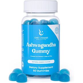 Halal Certified Ashwagandha Gummies with Vitamin D & Zinc - Calm & Collected - Vegan, Easy Digestion, & High Absorption - 60 ct