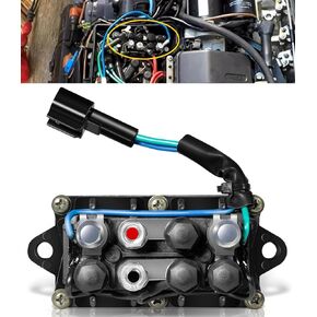 63P-81950-00-00 Outboard Tilt Trim Relay Assy for Yamaha 25-250HP 4-Stroke Engines (2004-On) | Fit for F25HP-F250HP, TRM6003, 240-58022 | Heavy-Duty Steel/Copper Construction | 12V 2-Pin