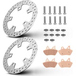Youxmoto 11.8" Front Brake Rotors 2014-2022 for Harley Road King/Road Glide/Electra Glide/Ultra Classic Electra Glide/Street Glide (FLHR/FLTRX/FLHTCU/FLHX) with Brake Pads, Bolts, 41500017