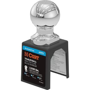 Curt 40173 Chrome Trailer Hitch Ball ، 3،500 رطل ، قطره 2 بوصة ، 3/4 × 3 بوصات عرق