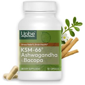 دعم المزاج والإجهاد من قِبل Ashwagandha Bacopa & Milk Thistle 60 كبسولات نباتية غير محددة من المعدّم المحلي ؛