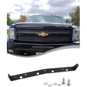 Lower Bumper Insert Light Bar Mount Bracket, Steel Front Hidden Lower Bumper Mount Bracket for 22 inch LED Light Bar Compatible with 2007-2013 Chevy Silverado 1500 and 2007-2010 Silverado 2500