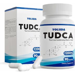TUDCA 1200mg 90 Capsules Liver Supplement Bile Salts Liver Cleanse Detox & Repair Gallbladder Cleanse