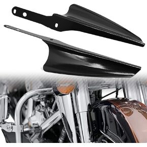 Front Fork Mount Wind Deflectors Windshield for Harley Touring Street Glide Electra Glide Road King CVO FLHT FLHR FLHX 1995-2023 2022 2021 Black