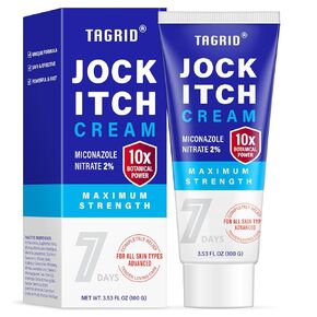 Tagrid Jock Itch Cream قوة إضافية للرجال والنساء - 7x الإغاثة السريعة لـ Jock Itch و Tinea Cruris & Tinea Corporis - 3.53 أوقية (100 جم)