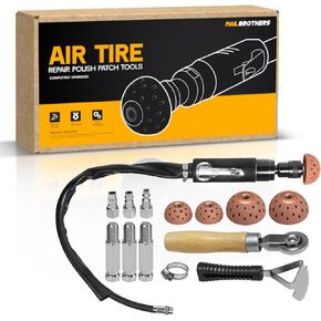 Air Tire Repair Polish Patch Tools – 2500 RPM Low-Speed Tire Buffer with Tungsten Steel Buffing Wheel, Inner Liner Scraper, Patch Roller – Durable Tungsten Alloy Grinder for Tire & Rubber Maintenance