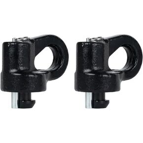60691 30k Puck System Gooseneck Safety Chain Anchors for 2013-2024 Ford F250 F350 F450, 2016-2024 Chevrolet Silverado, GMC Sierra, Nissan Titan XD, Cast Steel, Carbide Black Powder Coat Finish