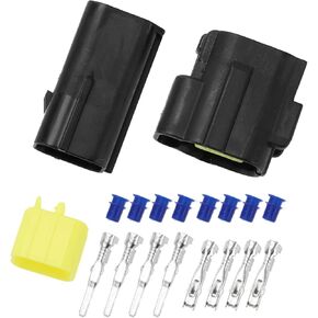 O2 Oxygen Sensor Socket Connector Plug Inner Male Female Wire Terminal Connector for Mazda Plastic Black Waterproof
