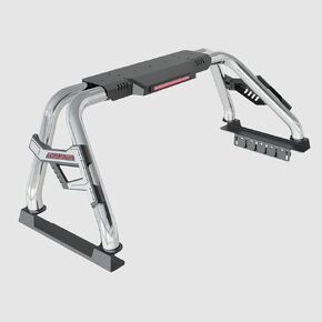SRB005 Sport Bar Roll Bar Compatible with Full-Size Trucks F Series 150/250/350 | Silverado Sierra 1500 2500 3500HD | Ram 1500 2500 3500 | Tundra | Titan (Roll Bar, Silver)