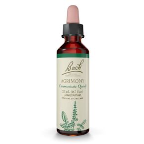 Bach Original Flower Remedies, Agrimony - Communicate Openly - Natural Homeopathic Flower Essence for Emotional Balance - Vegan, Gluten Free, Sugar Free - 20mL Dropper