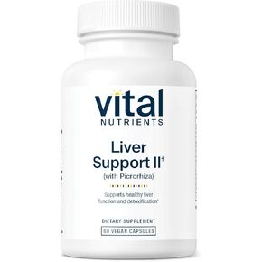 Vital Nutrients Liver Support II with Picrorhiza, Milk Thistle and Curcumin | Vegan Supplement | Herbal Combination to Support Healthy Liver Function* | Gluten, Dairy and Soy Free | 60 Capsules