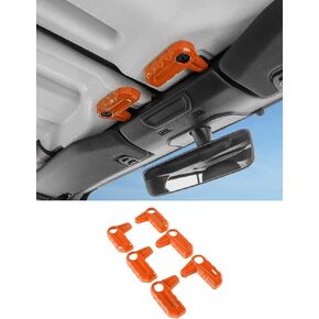 Savadicar Red Carbon Fiber Interior Accessories - Hardtop Latches Trim Cover for 2018-Present Jeep Wrangler JL JLU 4XE & Gladiator JT - Premium Texture Interior Decor Upgrade Option, 6-Piece
