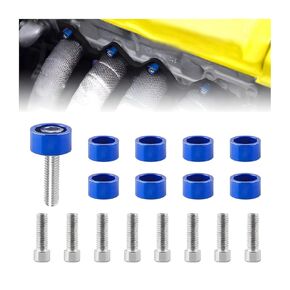 M8x1.25 Header Manifold Cup Washers Bolts,9 Pcs M8x1.25 Exhaust Header Manifold Cup Washers Bolts Engine Racing Exhaust, Compatible Civic Engine Screws