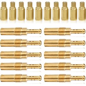 20 PCS Automotive Carburetor Jet Kit, 73/64 x 13/64 Inches Slow Jet Drill Bits, Engine Fuel Supply Accessories, Universal for Most Cars (Gold)