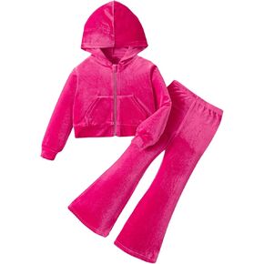 Sweatyrocks Girl's 2 قطعة من الراين المخملية المخملية الرمز البريدي لأركع هوديس وسروال مشهور تسقط ملابس