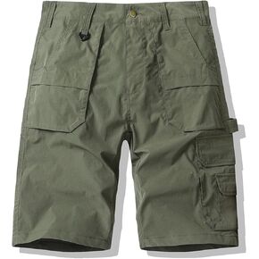 Men's Cargo Shorts for Work Relaxed Fit Outdoor Multi-Pocket Work Utility Tactical Hiking Travel Casual Shorts in Kuwait