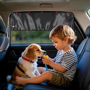 ZATOOTO Car Window Shades Front Window Sun Shade Half Blackout & Half See-Through Car Window Cover for Driver Side Privacy and Visible in One Magnetic Universal for Most Cars for Camp, Travel, Nap