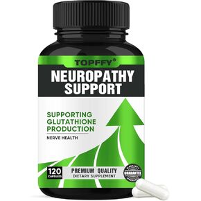 Neuropathy Nerve Relief Support,Nerve Savior for Neuropathy, with 600mg Alpha Lipoic Acid -Benfotiamine, Maximum Strength Natural Nerve Vitamins -120 Capsules