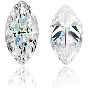 Moissanite Loose Stones Marquise Cut Gemstones White D Color VVS1 Clarity Cut Exclude for Engging Ring Mapprict Making Jewelry bith