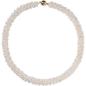NW Hand-woven classic natural pearl jewelry