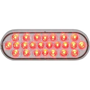 GG Grand General 78234BP Red/Clear Sealed Light (Oval Pearl 24-LED)