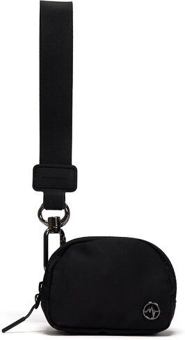 حزام معصم Pander و Mini Wallet Combo - مجموعة ملحقات أنيقة ومدمجة ومتعددة الاستخدامات - أسود in Kuwait