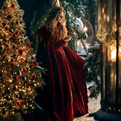 UQJE USISEX Deluxe Velvet Come Cape مع بدلة Cape Cape Cape Halloween الطبيعية الحقيقية in Kuwait