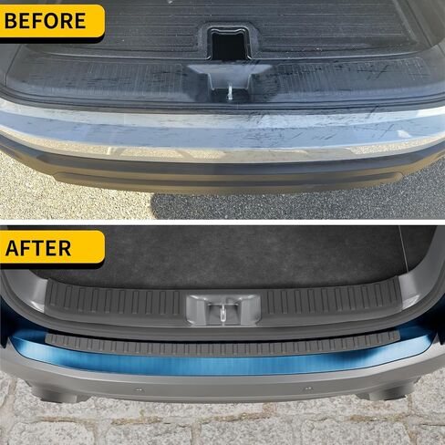 Rear Bumper Protector Compatible with 2022-2025 Nissan Pathfinder TPE Rear Bumper Guard Protection Anti-Scratch Internal & External Trunk Sill Cover for 2024 Pathfinder Accessories in Saudi Arabia