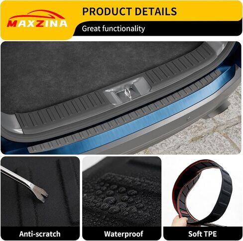 Rear Bumper Protector Compatible with 2022-2025 Nissan Pathfinder TPE Rear Bumper Guard Protection Anti-Scratch Internal & External Trunk Sill Cover for 2024 Pathfinder Accessories in Saudi Arabia