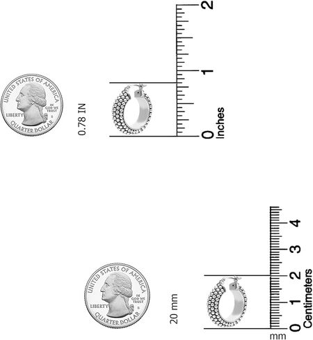 LeCalla 925 Sterling Silver Bali-Style Hoop Earrings Lightweight Click-Top Antique Two-Tone Beaded Italian Bali Style Earring Hoops for Women in Saudi Arabia