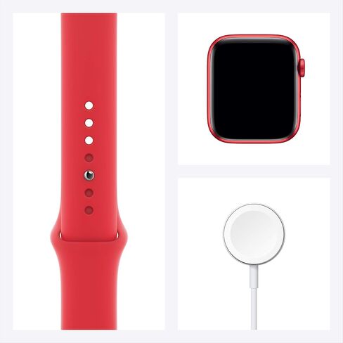 Apple Watch Series 6 (GPS, 44mm) - Red Aluminum Case with Red Sport Band (Renewed Premium) in Saudi Arabia
