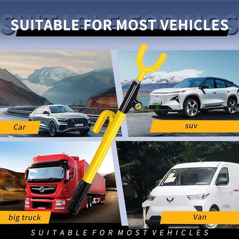 قفل عجلة القيادة ، جهاز سيارة مضاد للسرقة الثقيلة ، قفل طول قابل للتعديل مع 3 مفاتيح ملائمة عالمية لشاحنات السيارات وسيارات الدفع الرباعي (الأصفر) in Kuwait